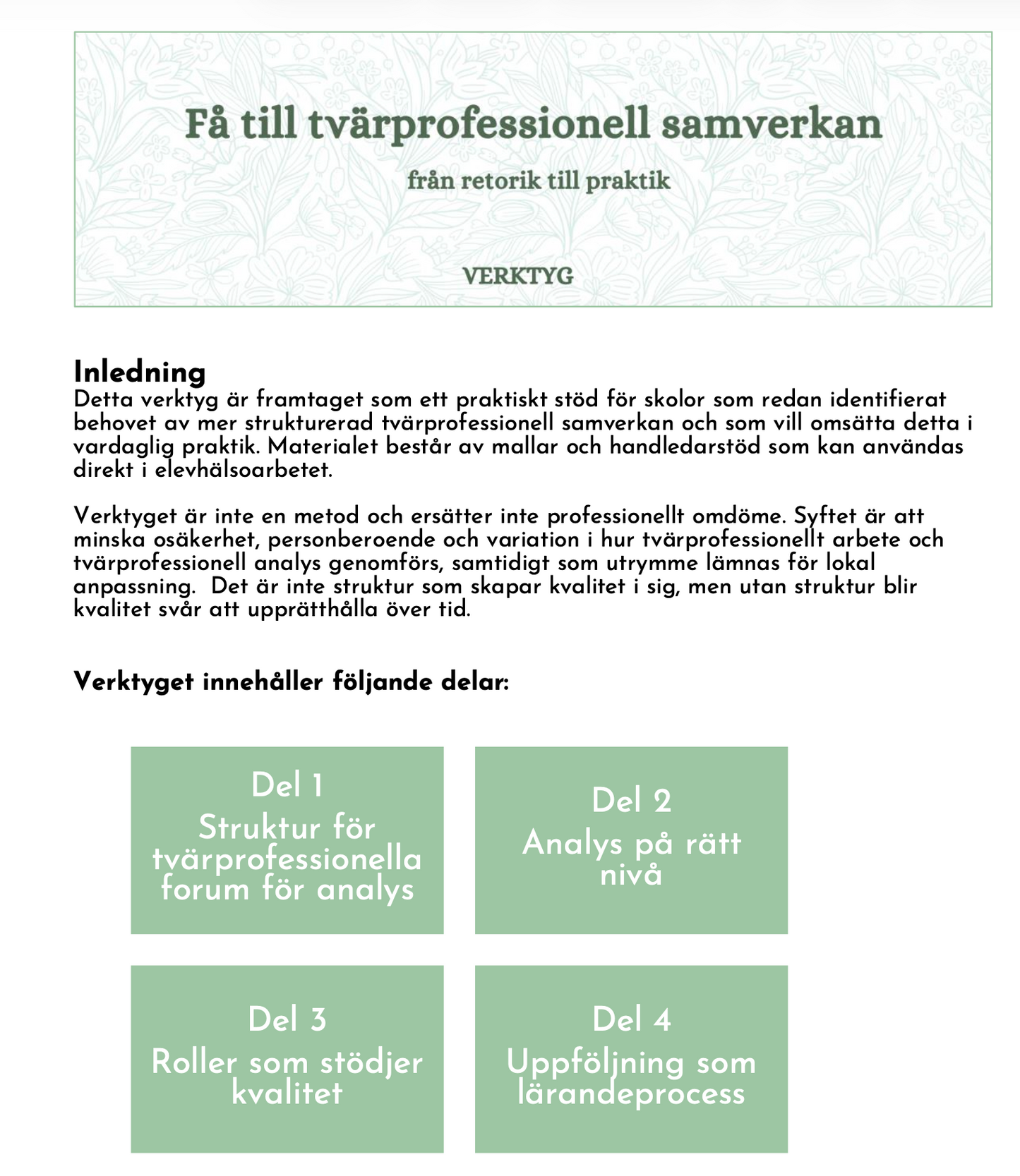 Få till tvärprofessionell samverkan – från retorik till praktik